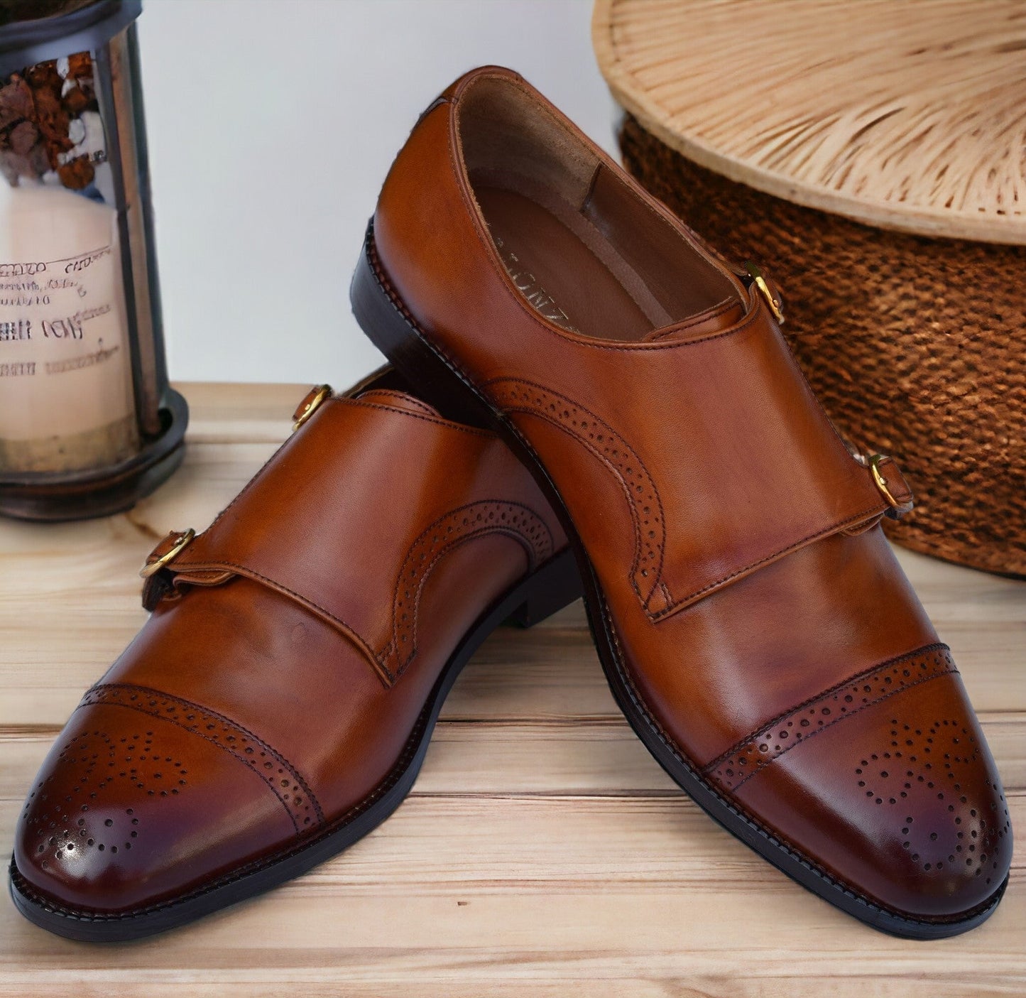 Adam Brogue Leather Shoes - SeeandWear