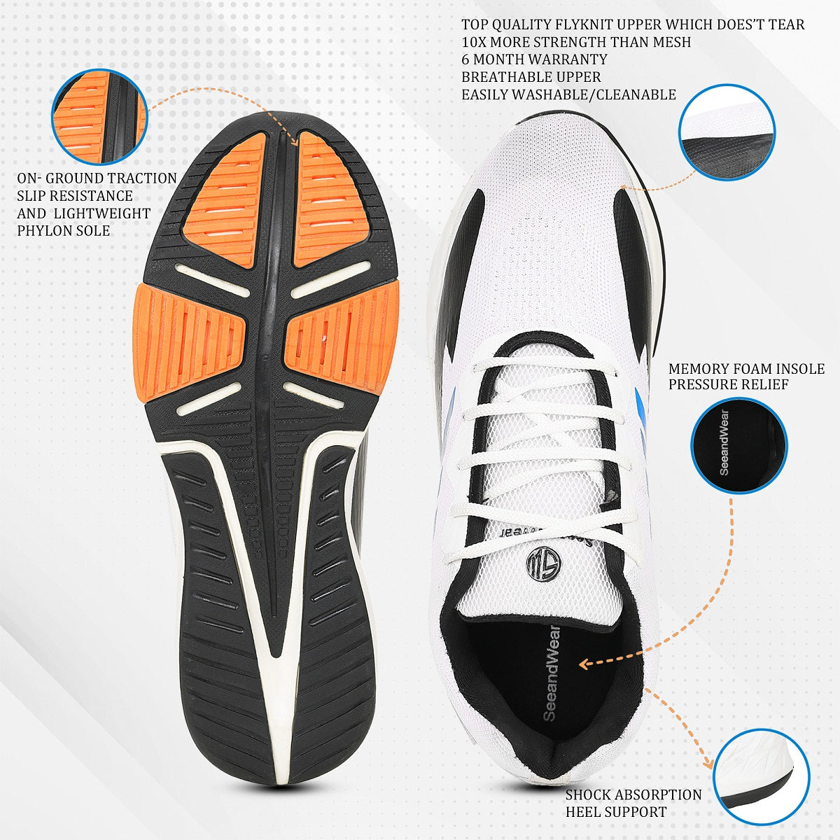 SeeandWear Runner Sport Shoes For Men - Clearance