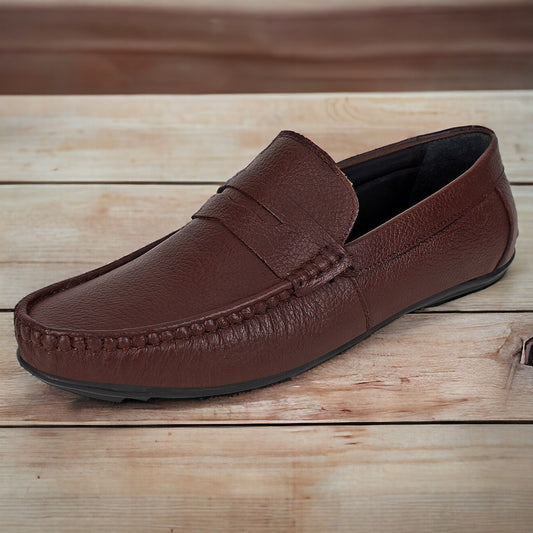 Brown Leather Loafers for Men