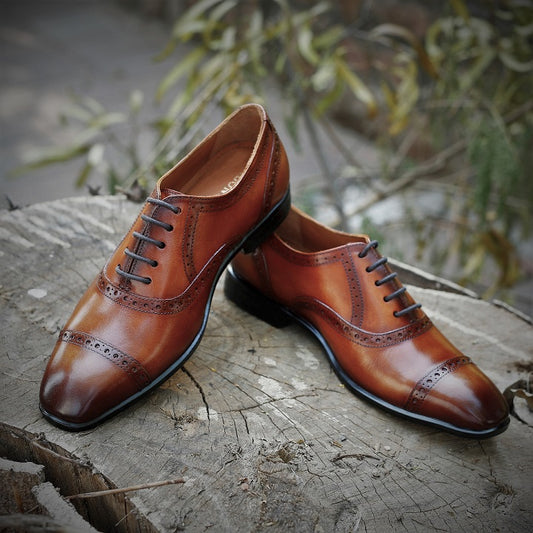 Robert Handmade Oxford Brogue Shoes - Clearance