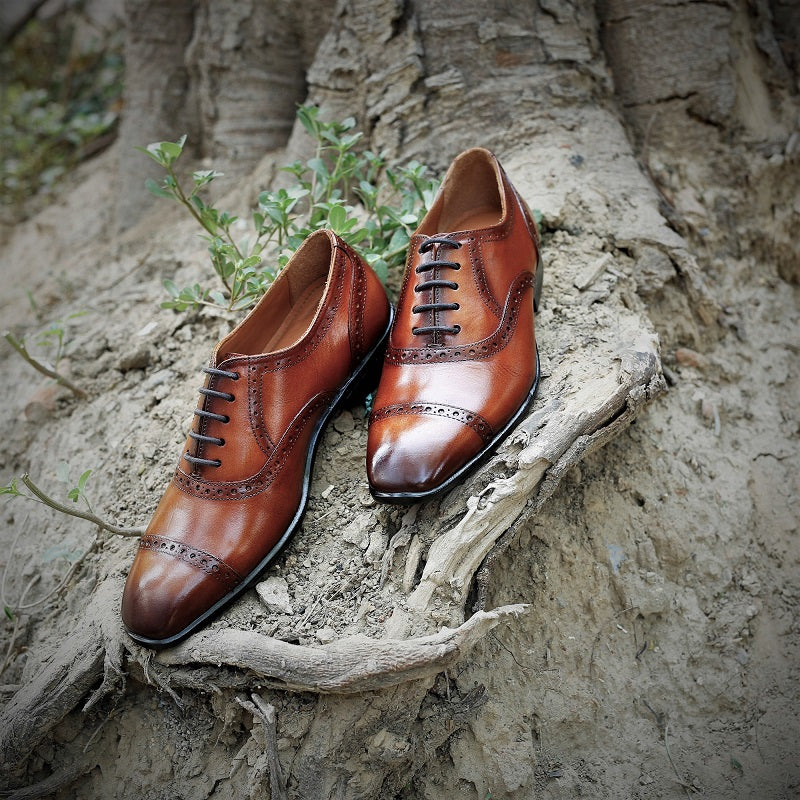 Robert Handmade Oxford Brogue Shoes - Clearance