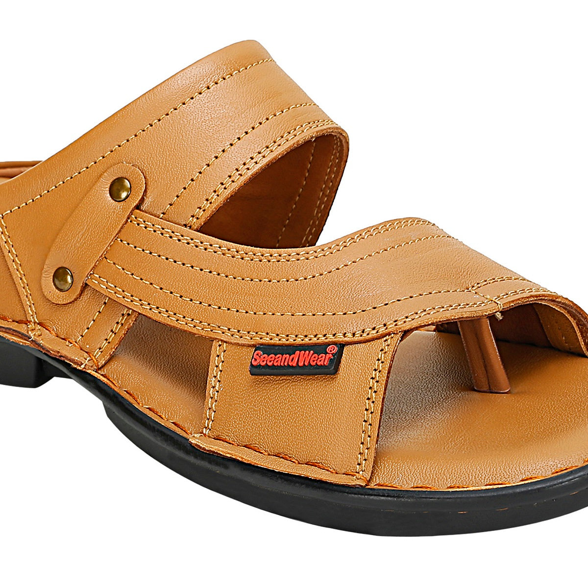 SeeandWear  Men Leather Tan Sandal - SeeandWear