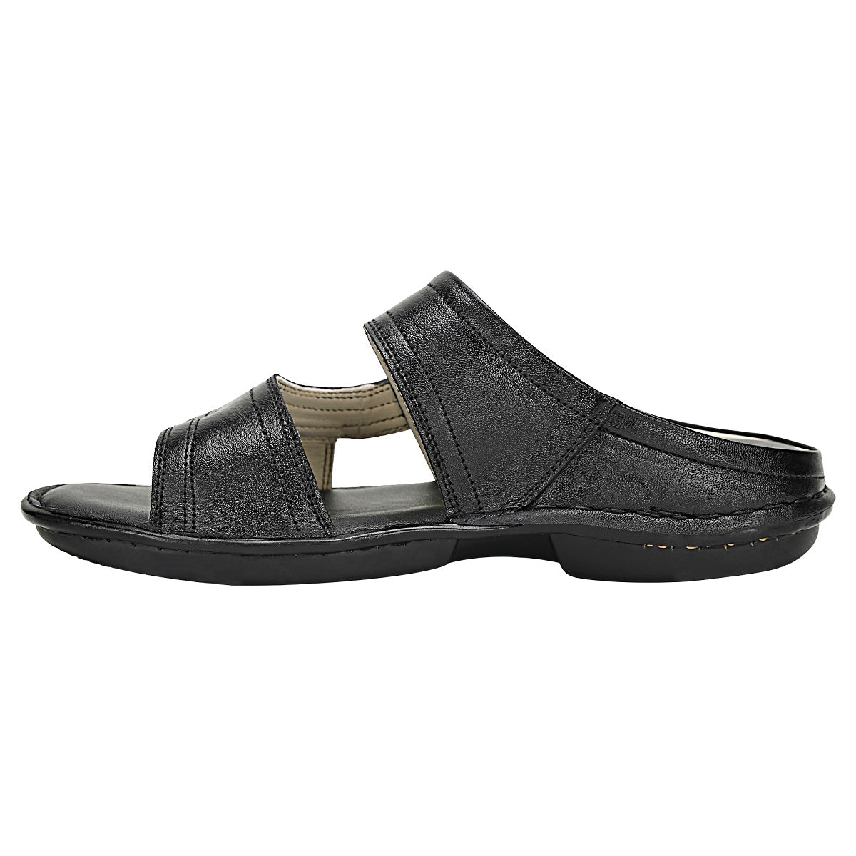 SeeandWear  Men Leather Black Sandal