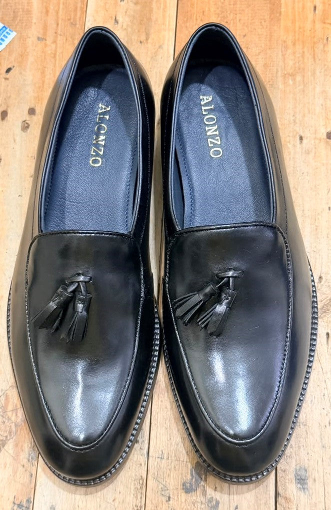 Adam Handmade Black Loafers - Clearance