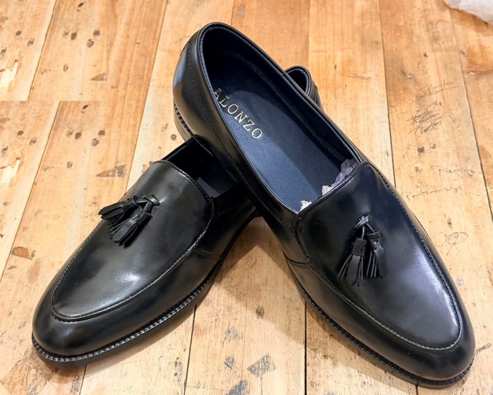 Adam Handmade Black Loafers - Clearance