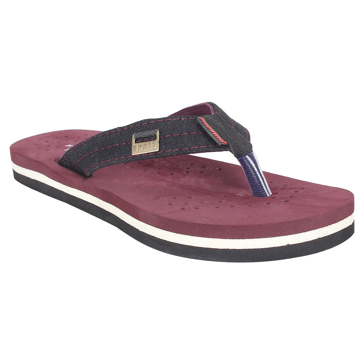 Burgundy best sale flip flops