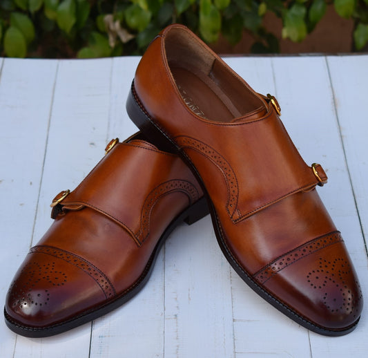 Adam Double Monk Leather Shoes